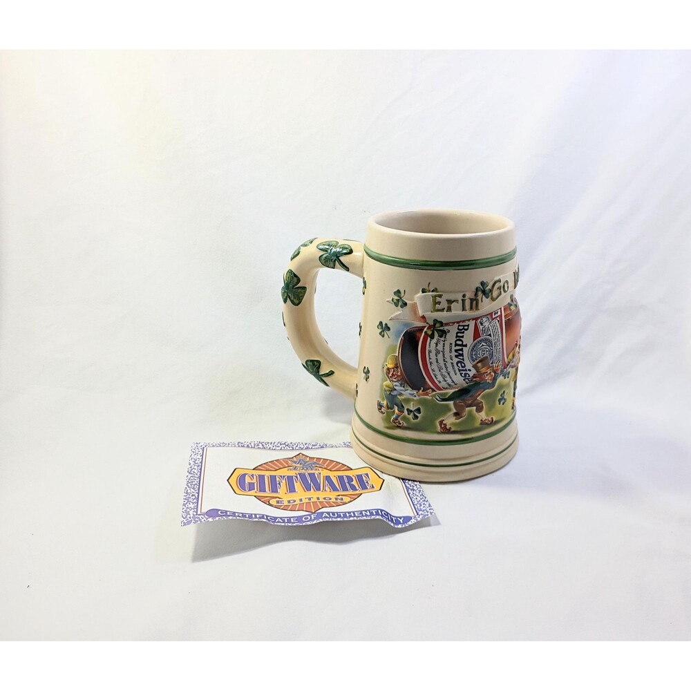 1998 Erin Go Bud Budweiser St Patricks Day Stein